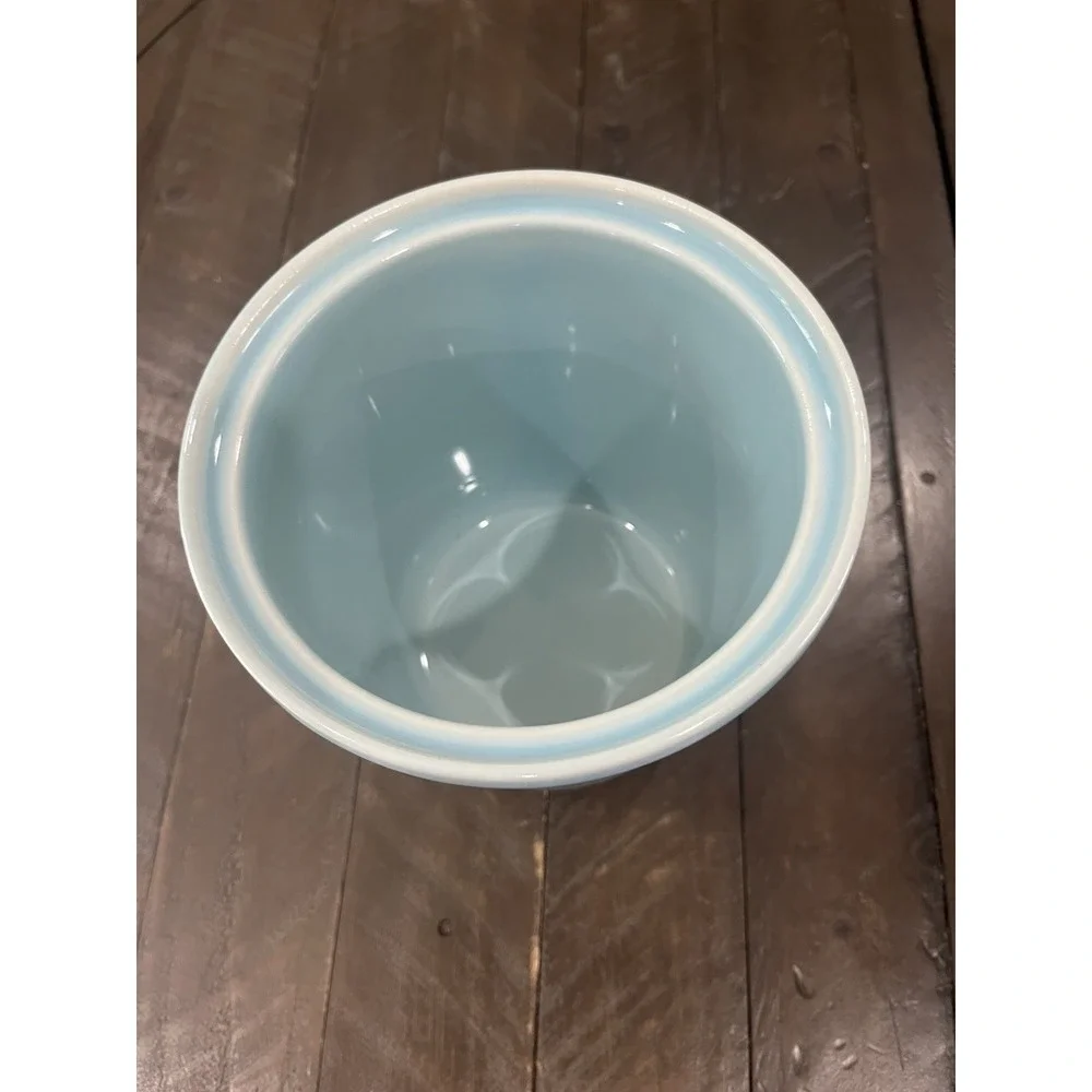 Fiestaware NEW Medium Sky Blue chevron 2 quart Canister‎ w/ lid Fiesta